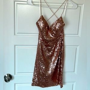 Short Hello Molly sparkle pink mini dress
